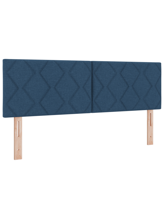 Box spring postel s matrací modrá 140x190 cm tkanina
