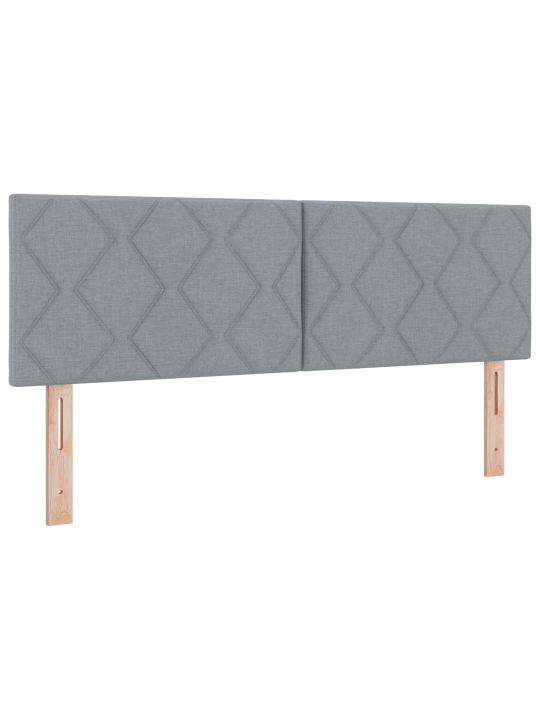 Box spring postel s matrací světle šedá 140x200 cm textil