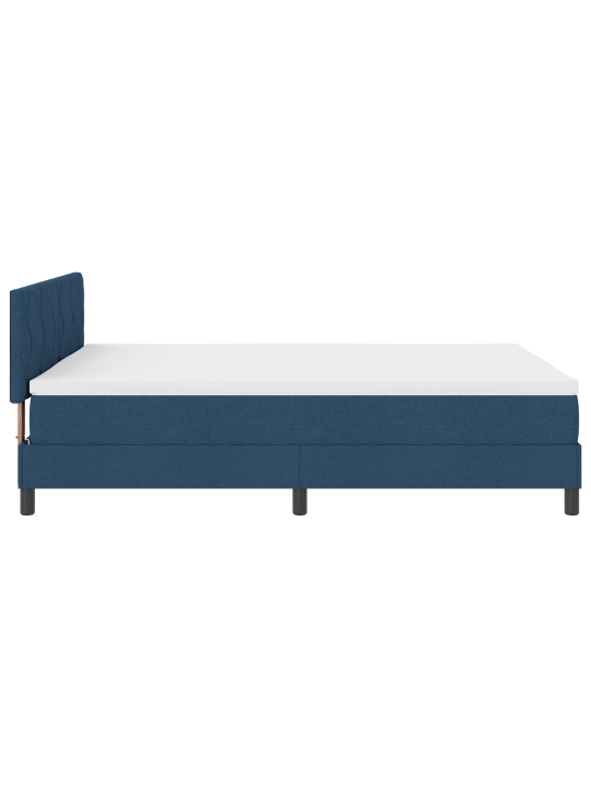 Box spring postel s matrací modrá 160x200 cm textil