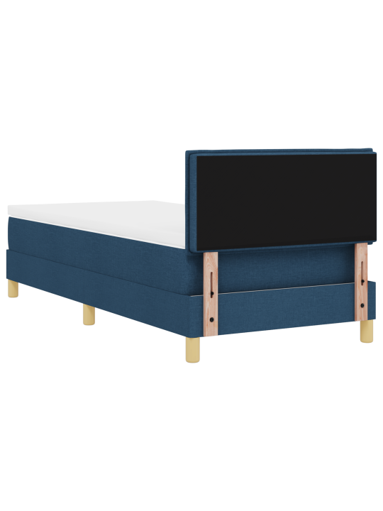 Box spring bed s matrací modrá 80x200 cm tkanina
