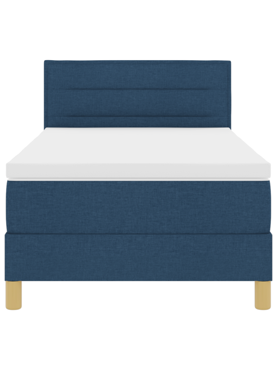 Box spring bed s matrací modrá 80x200 cm tkanina