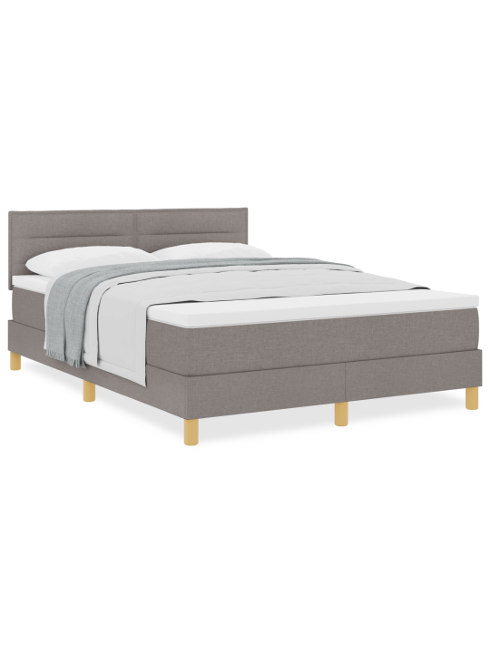 Box spring bed s matrací taupe 140x200 cm tkanina