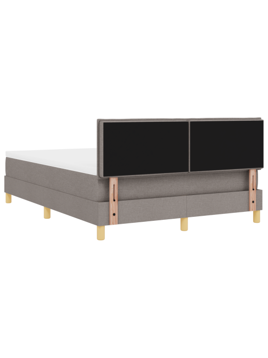 Box spring bed s matrací taupe 140x200 cm tkanina