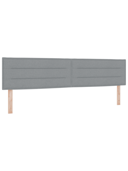Box spring postel s matrací světle šedá 200x200 cm tkanina