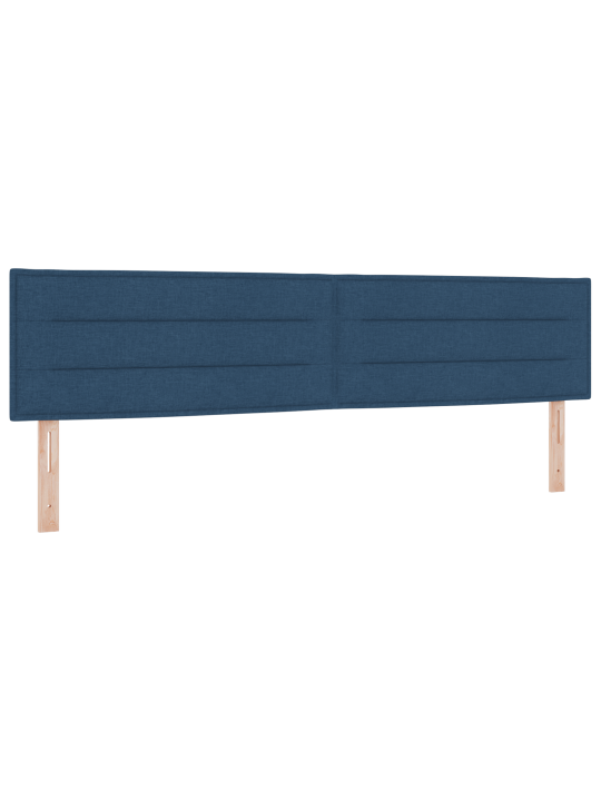 Box spring postel s matrací modrá 200x200 cm tkanina