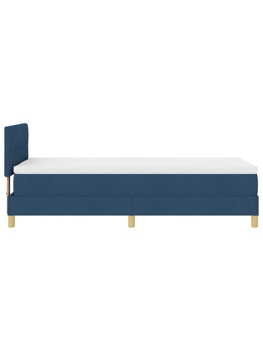 Box spring postel s matrací modrá 90x200 cm tkanina