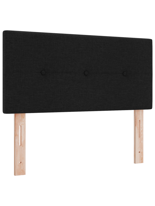 Box spring postel s matrací černá 100x200 cm textilie