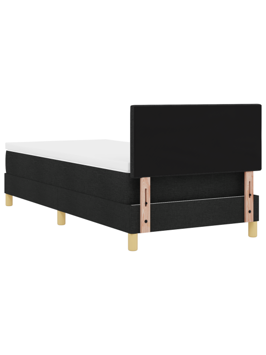 Box spring postel s matrací černá 100x200 cm textilie