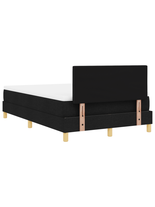 Box spring postel s matrací černá 120x200 cm tkanina