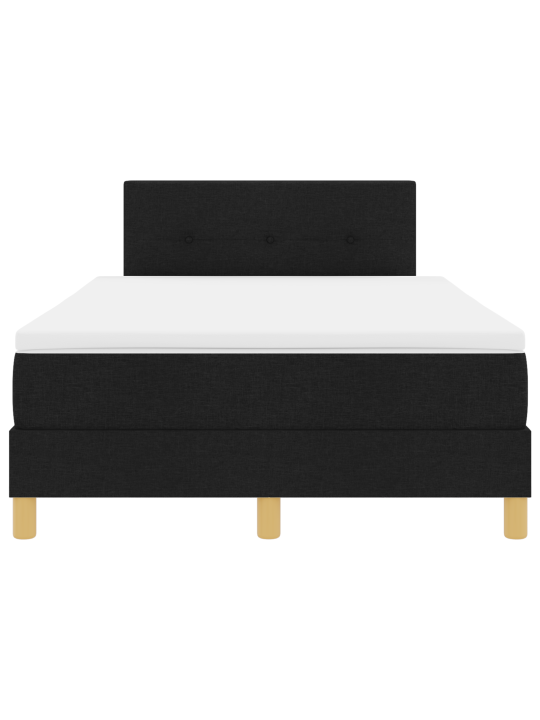 Box spring postel s matrací černá 120x200 cm tkanina
