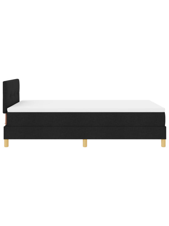 Box spring postel s matrací černá 120x200 cm tkanina