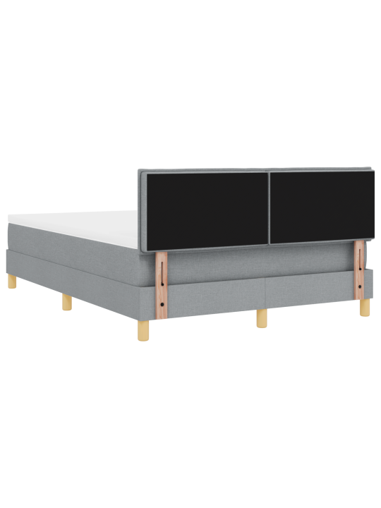 Box spring bed s matrací světle šedá 140x200 cm tkanina