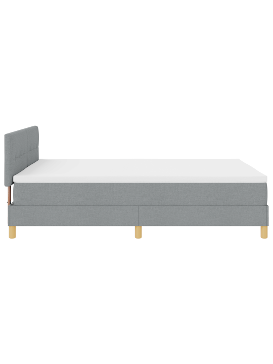Box spring bed s matrací světle šedá 140x200 cm tkanina