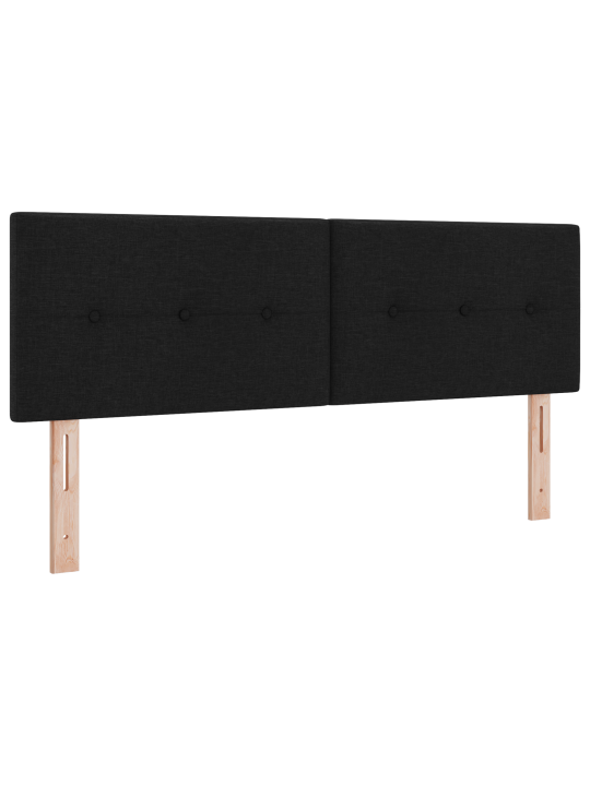 Box spring postel s matrací černá 140x200 cm tkanina