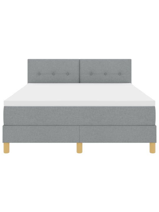 Box spring postel s matrací světle šedá 160x200 cm textilie
