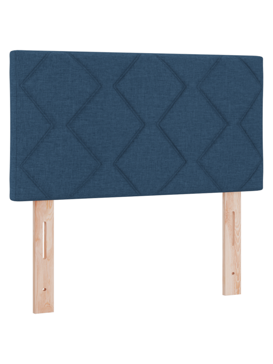 Box spring postel s matrací modrá 80x200 cm tkanina