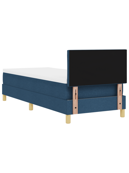 Box spring postel s matrací modrá 80x200 cm tkanina