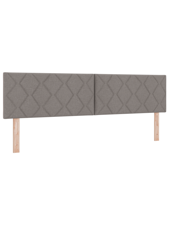 Rám postele s matrací šedobéžový 180x200 cm z látky