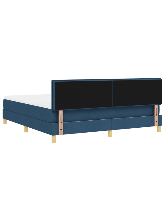 Box spring postel s matrací modrá 180x200 cm tkanina