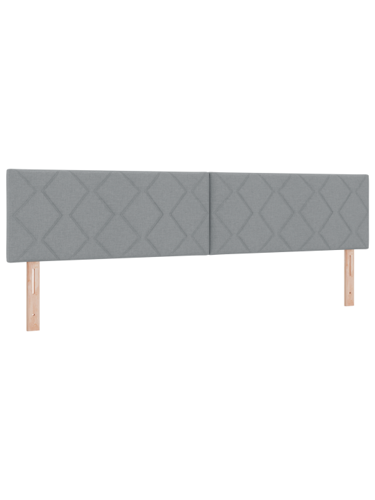 Box spring bed s matrací světle šedá 200x200 cm tkanina