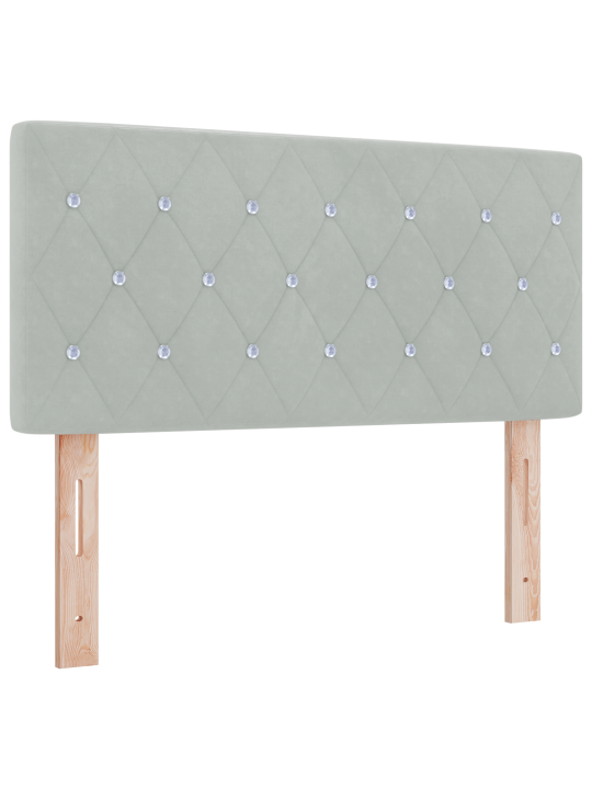 Box spring postel s matrací světle šedá 120x200 cm samet