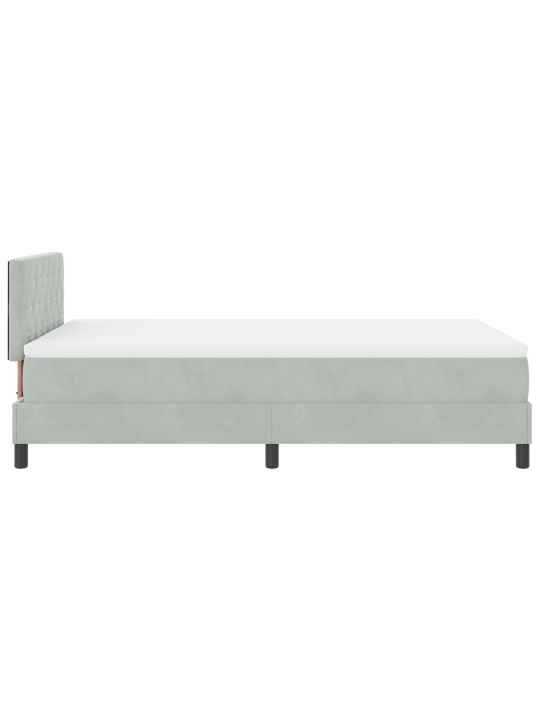 Box spring postel s matrací světle šedá 120x200 cm samet