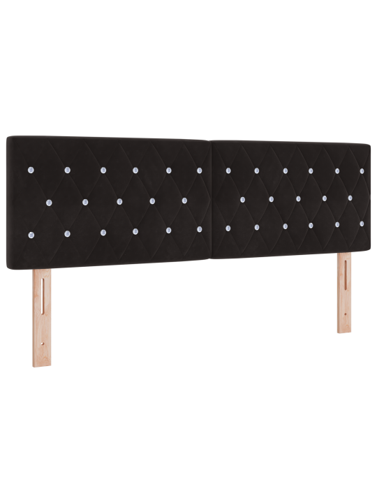 Box spring postel s matrací černá 140x200 cm samet