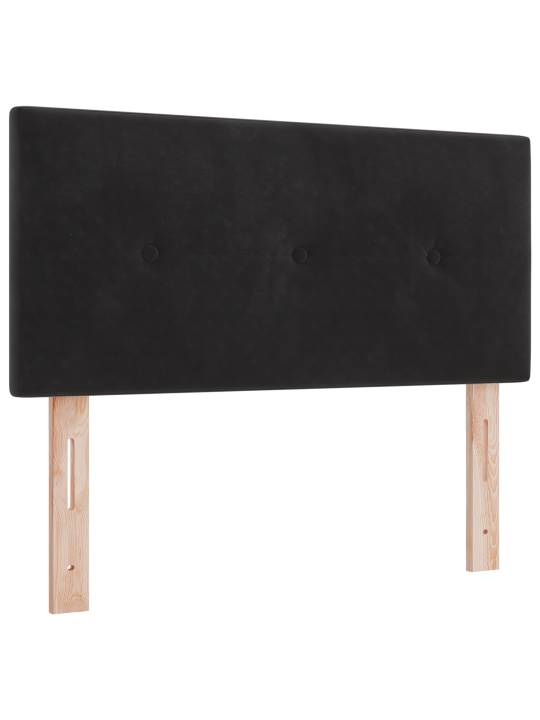 Box spring postel s matrací černá 100x200 cm samet