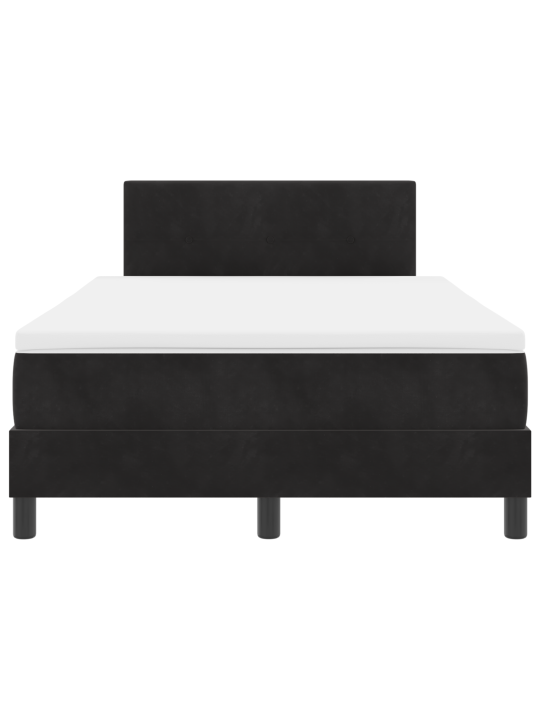 Box spring postel s matrací černá 120x200 cm samet