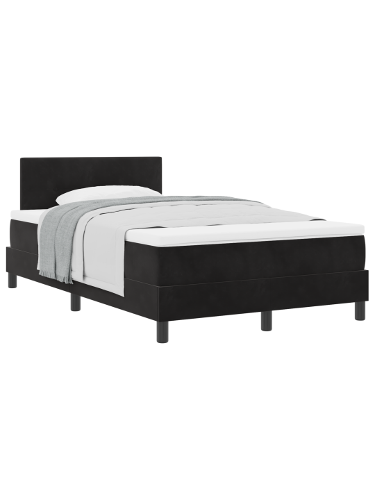 Box spring postel s matrací černá 120x200 cm samet