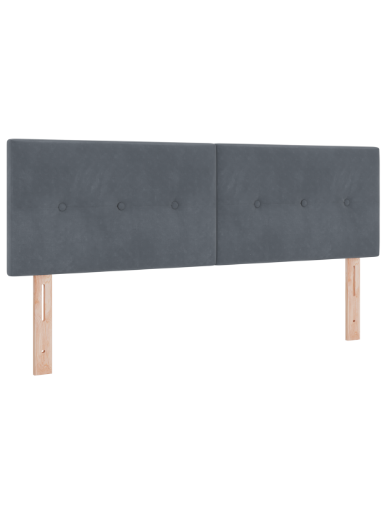 Box spring postel s matracemi tmavě šedá 140x190 cm samet