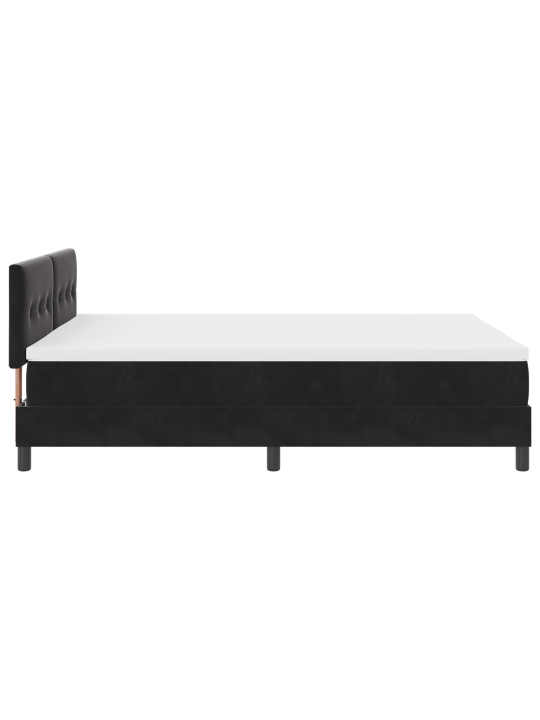 Box spring postel s matrací černá 140x190 cm samet