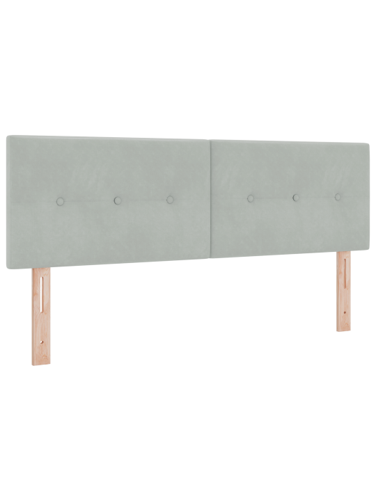 Box spring postel s matrací světle šedá 160x200 cm samet