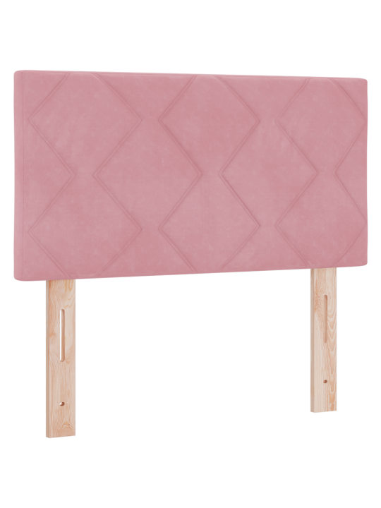 Box spring postel s matracemi růžová 80x200 cm samet