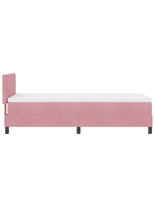 Box spring postel s matracemi růžová 80x200 cm samet