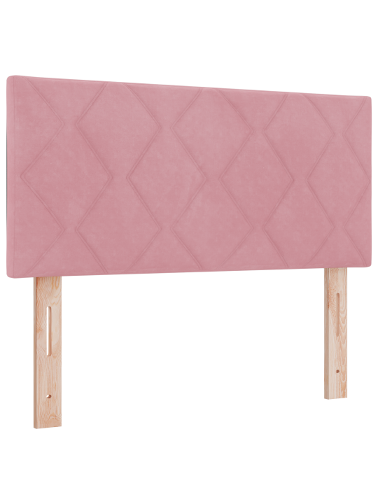 Box spring postel s matrací růžová jednolůžko samet