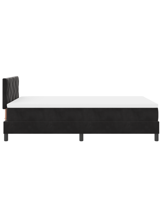 Box spring postel s matrací černá 120x200 cm samet