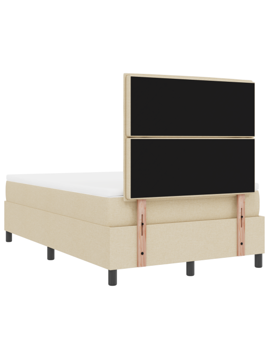 Box spring postel s matrací krém 120x200 cm textil