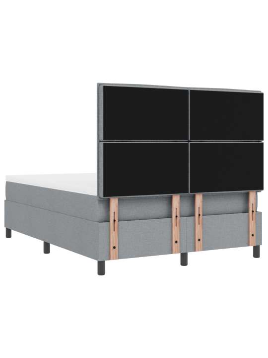 Box spring postel s matrací světle šedá 140x200 cm tkanina