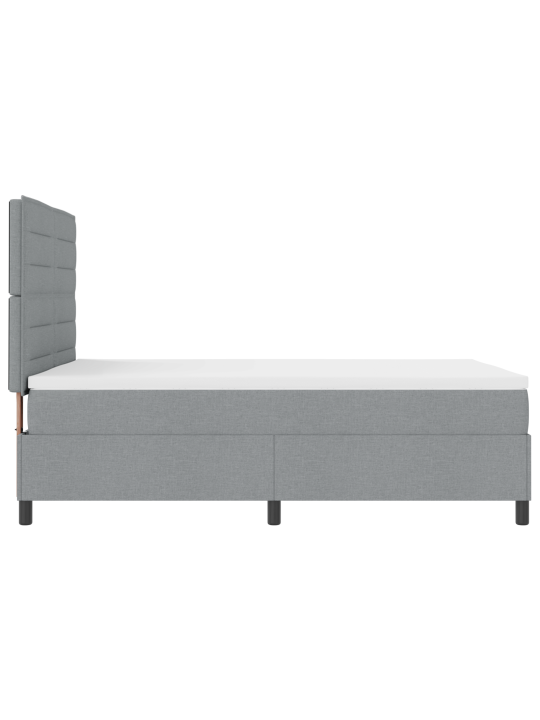 Box spring postel s matrací světle šedá 140x200 cm tkanina