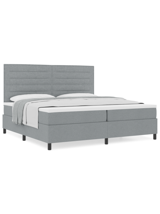 Box spring postel s matrací světle šedá 200x200 cm