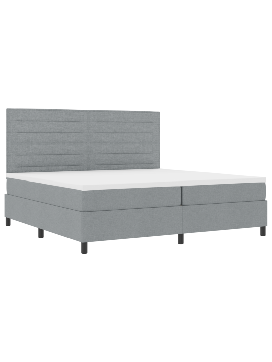 Box spring postel s matrací světle šedá 200x200 cm