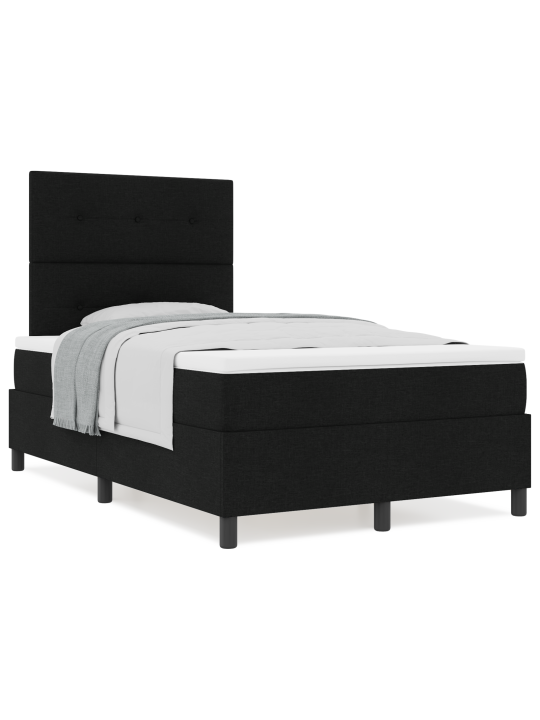 Box spring postel s matrací černá 120x200 cm textilie