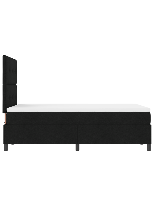 Box spring postel s matrací černá 120x200 cm textilie