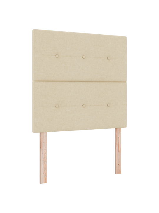Box spring postel s matrací smetanová 120x200 cm tkanina