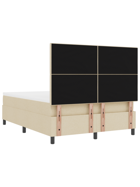 Box spring postel s matrací krémová 140 x 200 cm látka