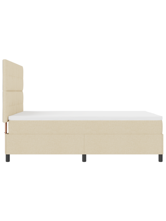 Box spring postel s matrací krémová 140 x 200 cm látka