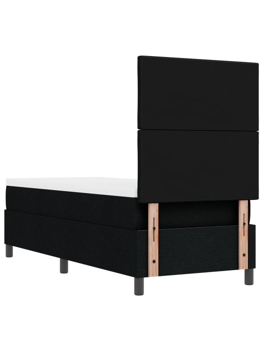 Box spring postel s matrací černá 80x200 cm látka