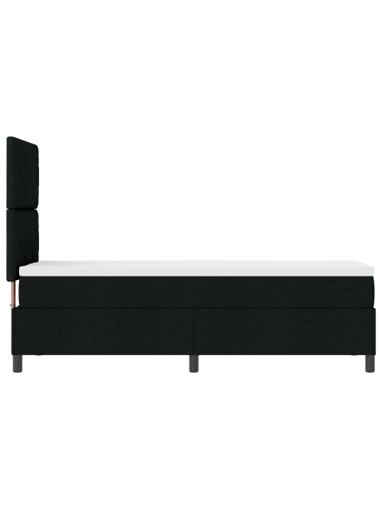 Box spring postel s matrací černá 80x200 cm látka